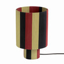Guinevere Red and Yellow Striped Cotton Table Lamp