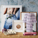 Corrine Purple and White Streaked Cotton Table Lamp