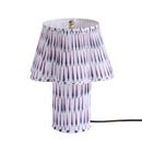Corrine Purple and White Streaked Cotton Table Lamp