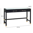 Amara Charcoal Rattan Desk