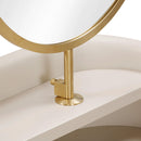 Penelope Taupe Vegan Leather Wrapped Vanity Desk - UK