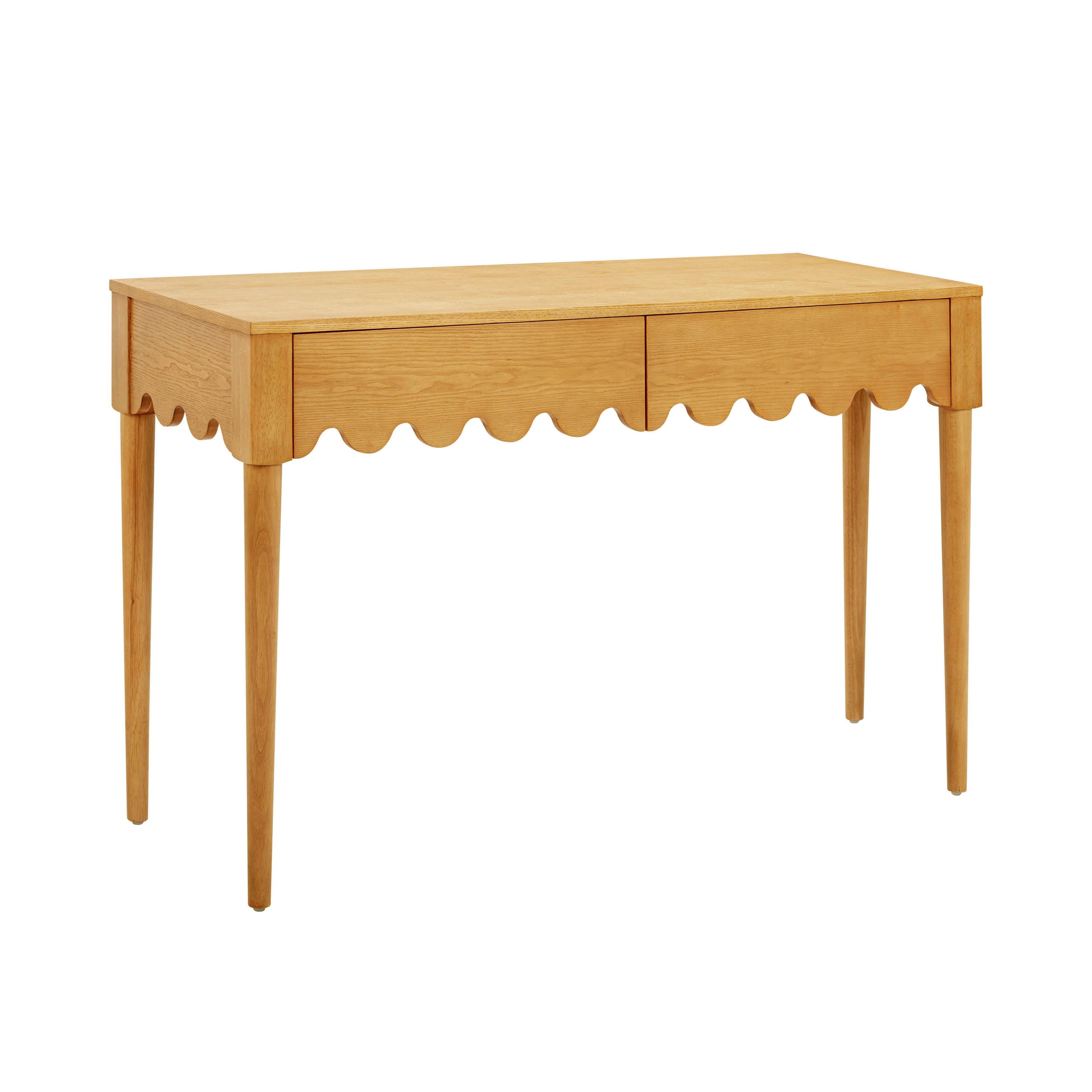 Oodle Natural Ash 2-Drawer Desk - UK