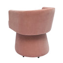Kristen Pink Upcycled Chenille Rolling Desk Chair