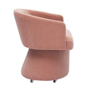 Kristen Pink Upcycled Chenille Rolling Desk Chair