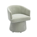 Kristen Light Green Upcycled Chenille Rolling Desk Chair