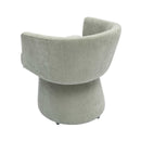 Kristen Light Green Upcycled Chenille Rolling Desk Chair