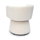 Kristen Cream Upcycled Chenille Rolling Desk Chair