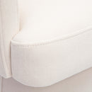 Kristen Cream Upcycled Chenille Rolling Desk Chair