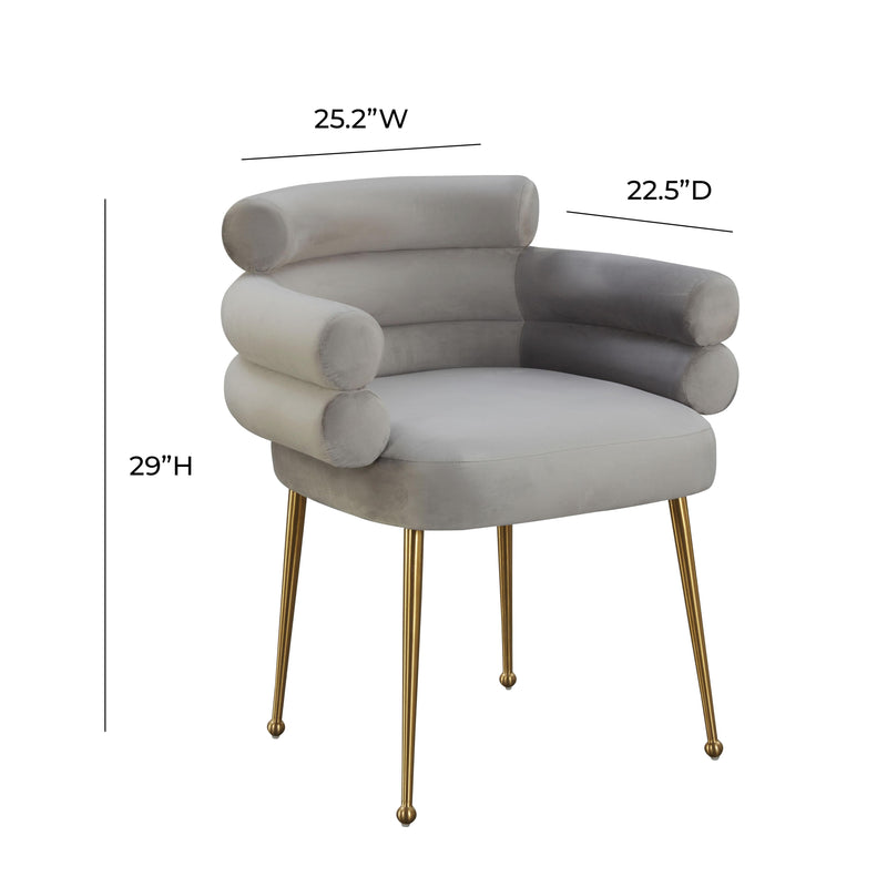 Dente Cream Faux Sheepskin Dining Chair - UK