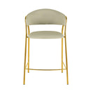 Lara Cream Performance Vegan Leather Counter Stool by Inspire Me! Home Decor - Set of 2