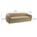 Lina Cafe Au Lait Brown Velvet Sofa - UK