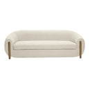 Lina Cream Textured Linen Sofa - UK