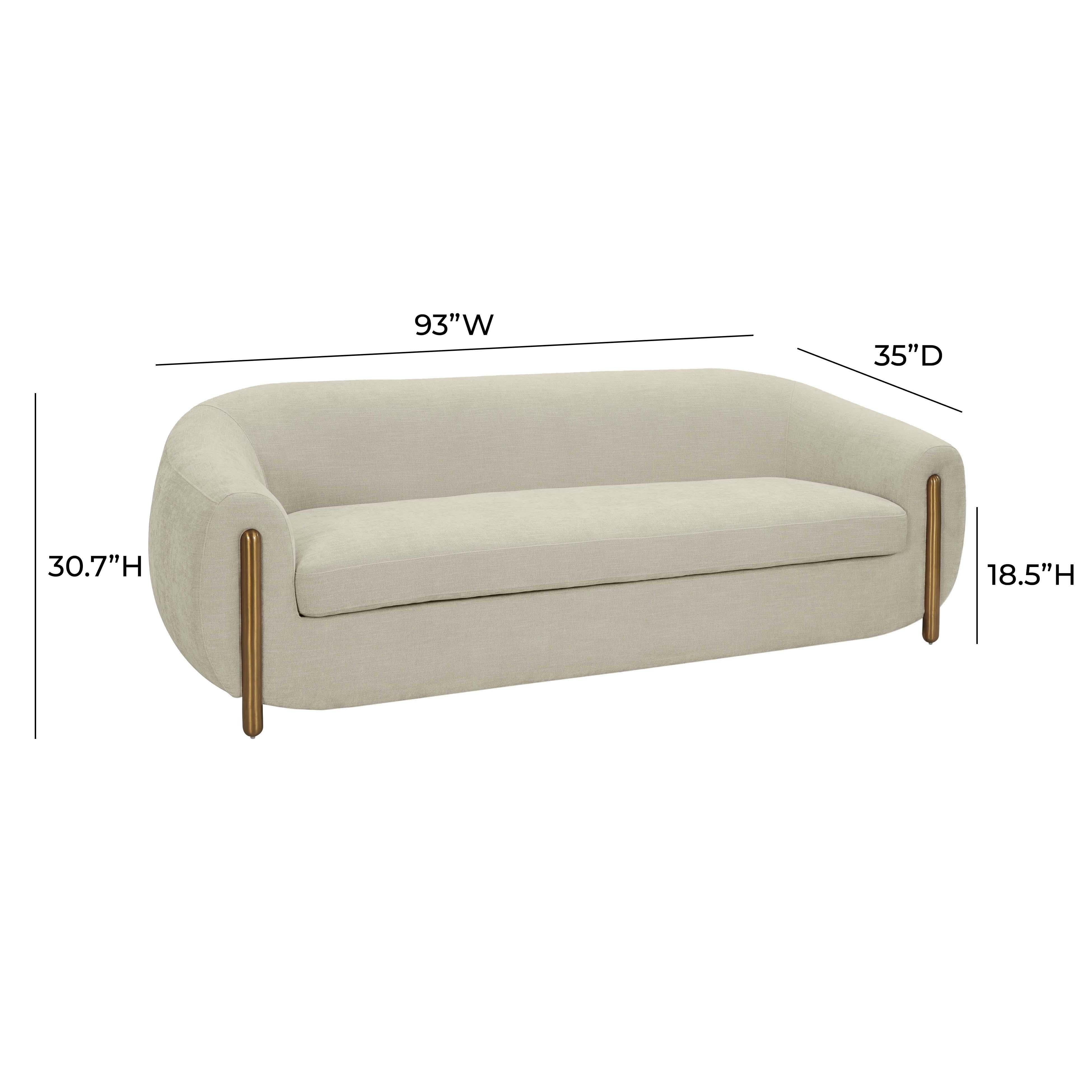 Lina Grey Textured Linen Sofa