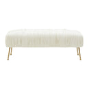 Jessica Cream Velvet Bench