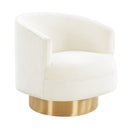 Stella Cream Velvet Swivel Chair - UK