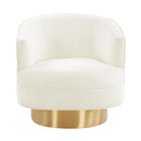 Stella Cream Velvet Swivel Chair - UK