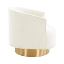 Stella Cream Velvet Swivel Chair - UK
