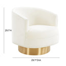 Stella Cream Velvet Swivel Chair