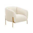 Kandra Cream Velvet Accent Chair - UK
