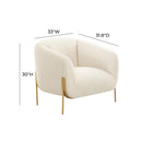 Kandra Cream Velvet Accent Chair - UK