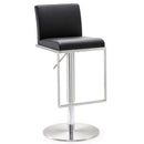 Amalfi Black Vegan Leather Adjustable Stool - UK