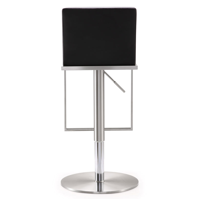 Amalfi Black Performance Vegan Leather Adjustable Stool