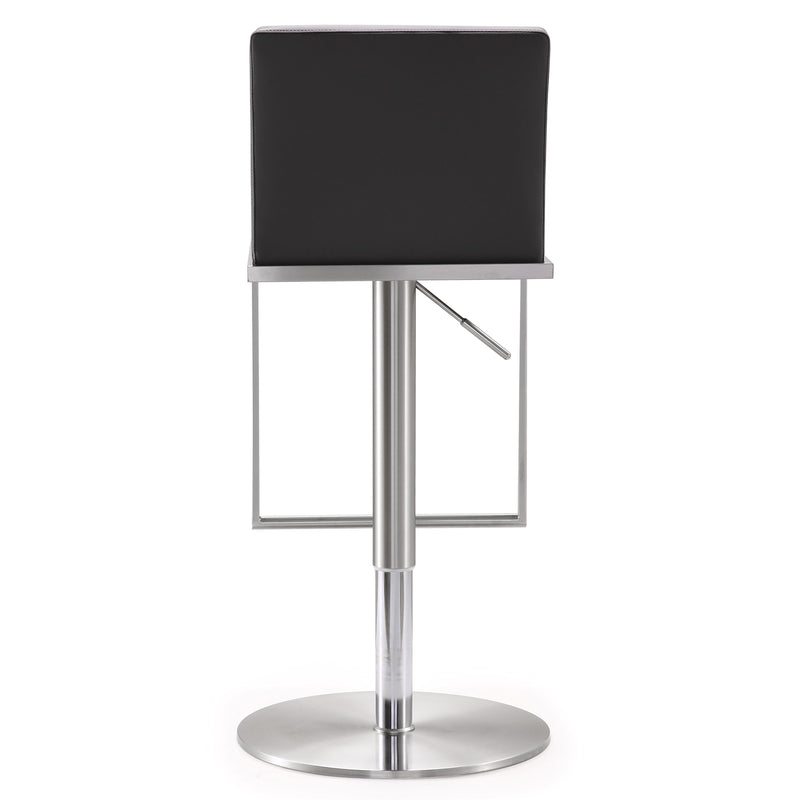 Amalfi Grey Vegan Leather Adjustable Stool - UK
