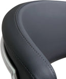 Cosmo Black Performance Vegan Leather and Stainless Steel Barstool