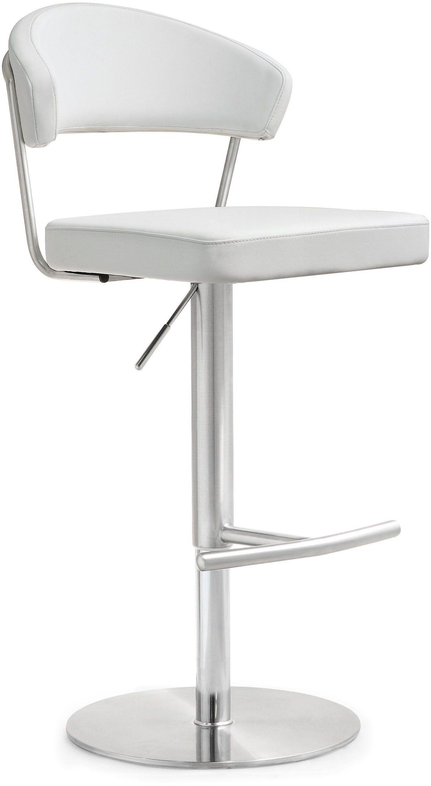 Cosmo White Stainless Steel Barstool - UK