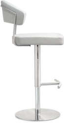 Cosmo White Stainless Steel Barstool - UK