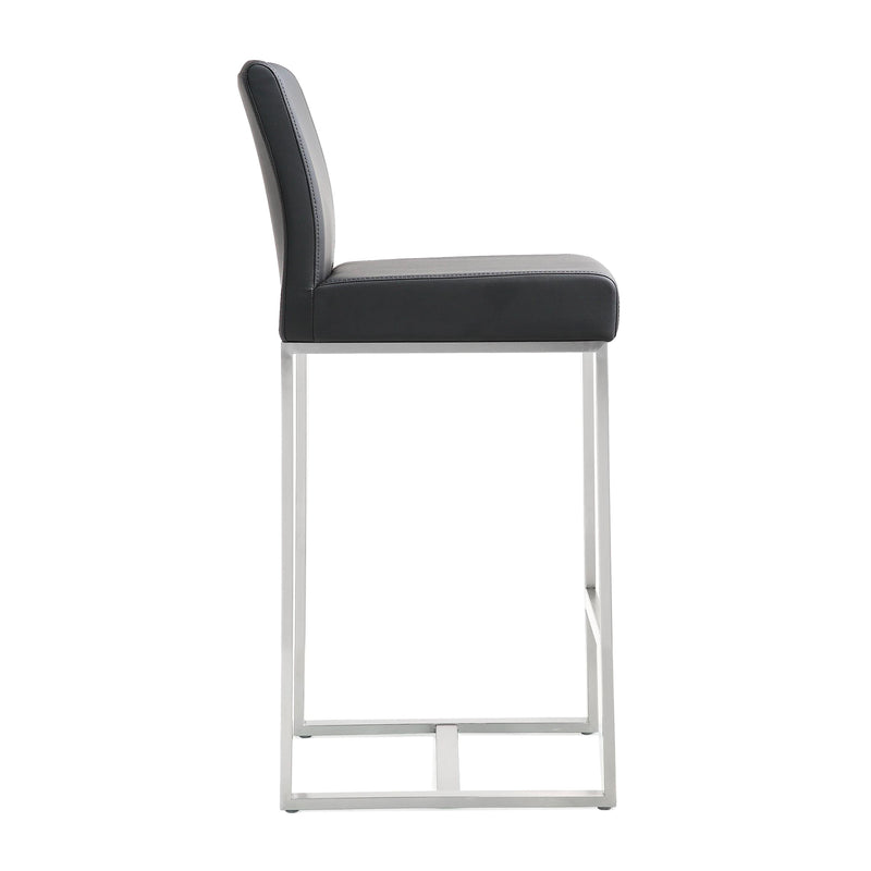 Denmark Black Stainless Steel Counter Stool - Set of 2 - UK