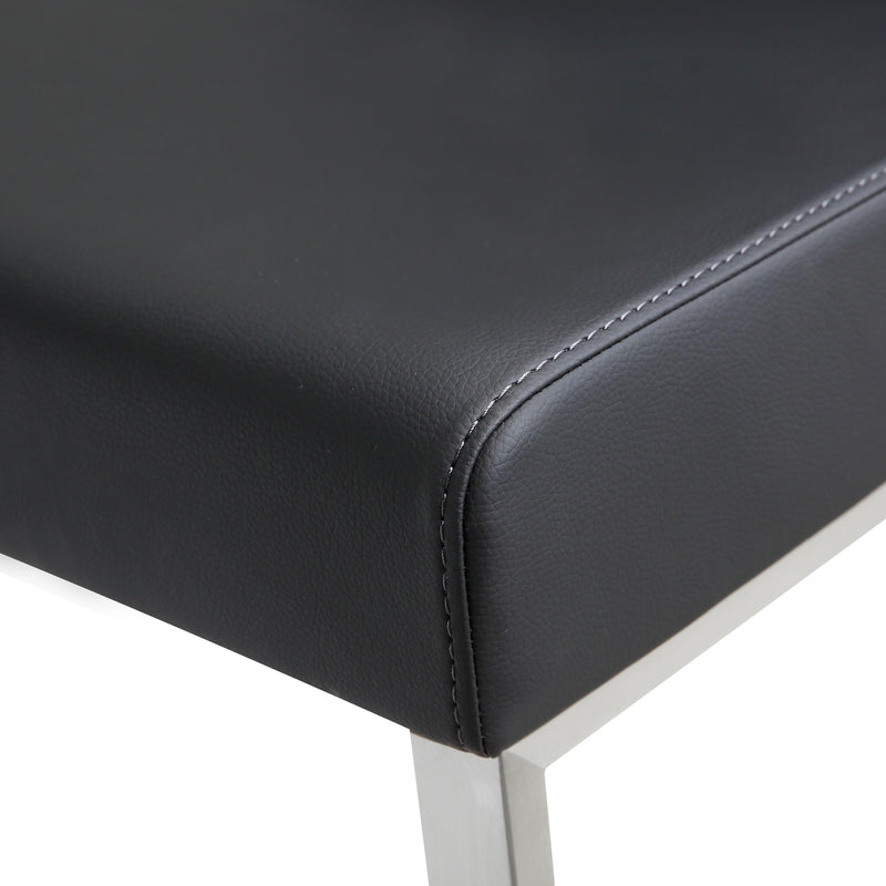 Denmark Black Stainless Steel Counter Stool - Set of 2 - UK