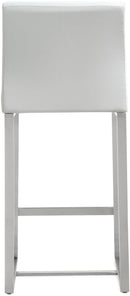 Denmark White Stainless Steel Counter Stool - Set of 2 - UK
