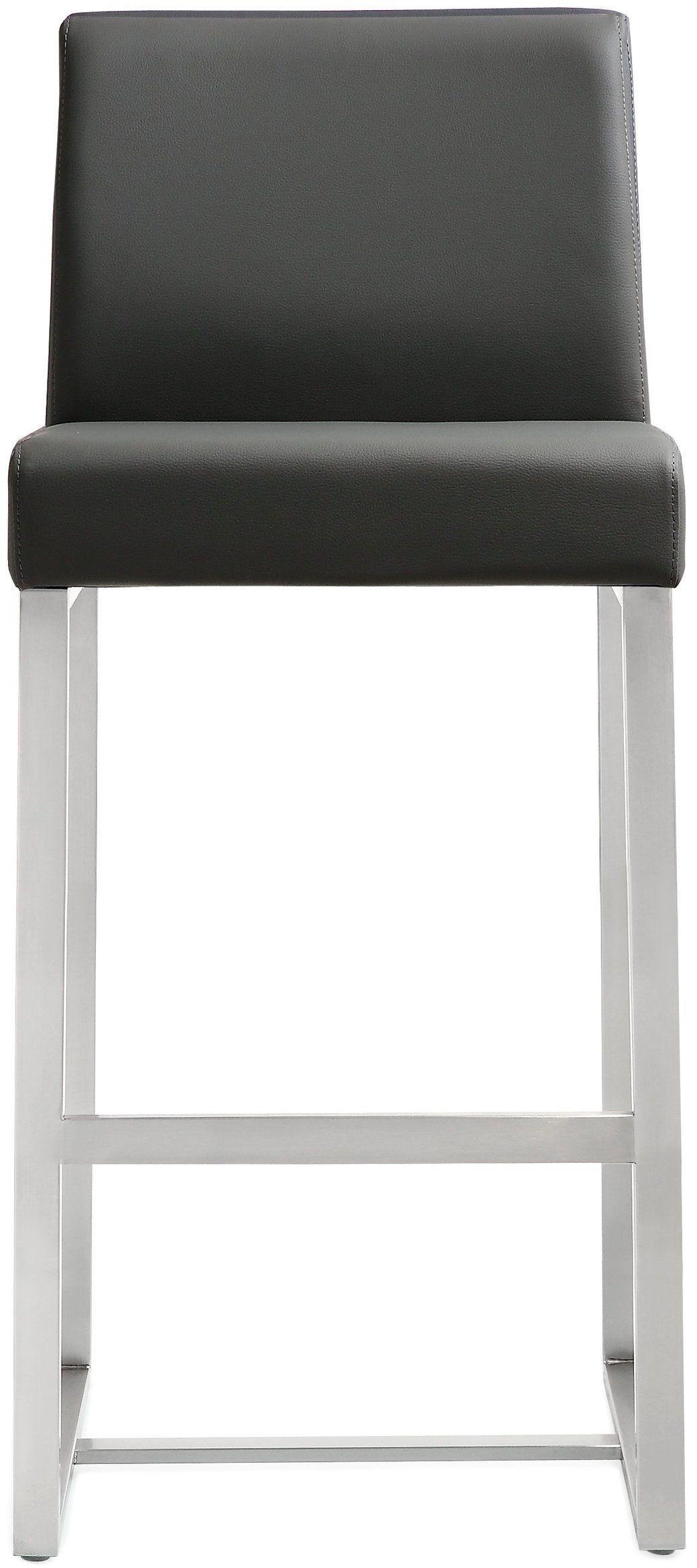 Denmark Grey Stainless Steel Counter Stool - Set of 2 - UK