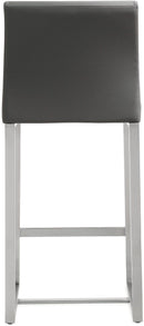 Denmark Grey Stainless Steel Counter Stool - Set of 2 - UK