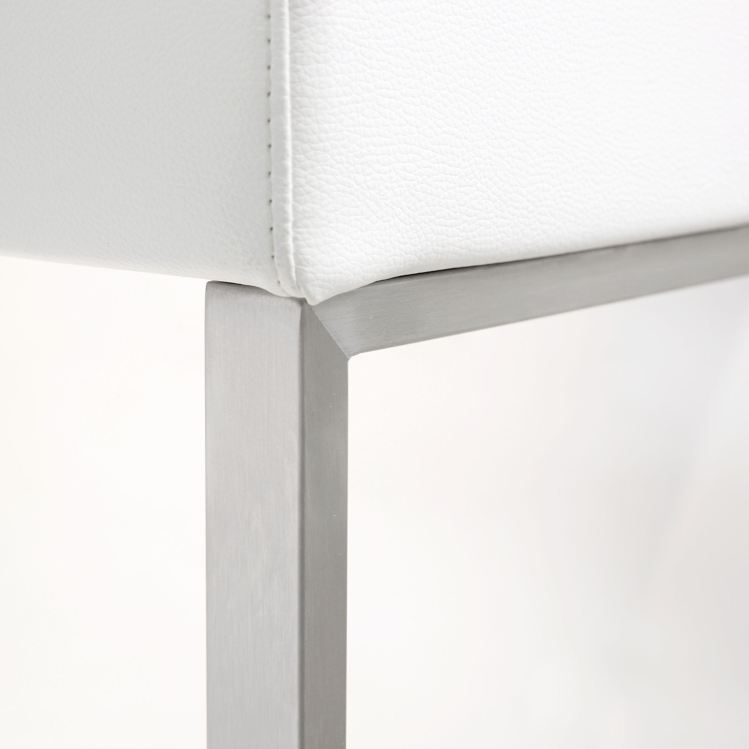 Denmark White Stainless Steel Barstool - Set of 2 - UK
