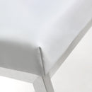 Helsinki White Performance Vegan Leather and Stainless Steel Barstool - Set of 2