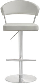 Cosmo Light Grey Stainless Steel Barstool - UK