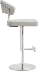 Cosmo Light Grey Stainless Steel Barstool - UK