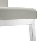 Parma Light Grey Stainless Steel Counter Stool - Set of 2 - UK