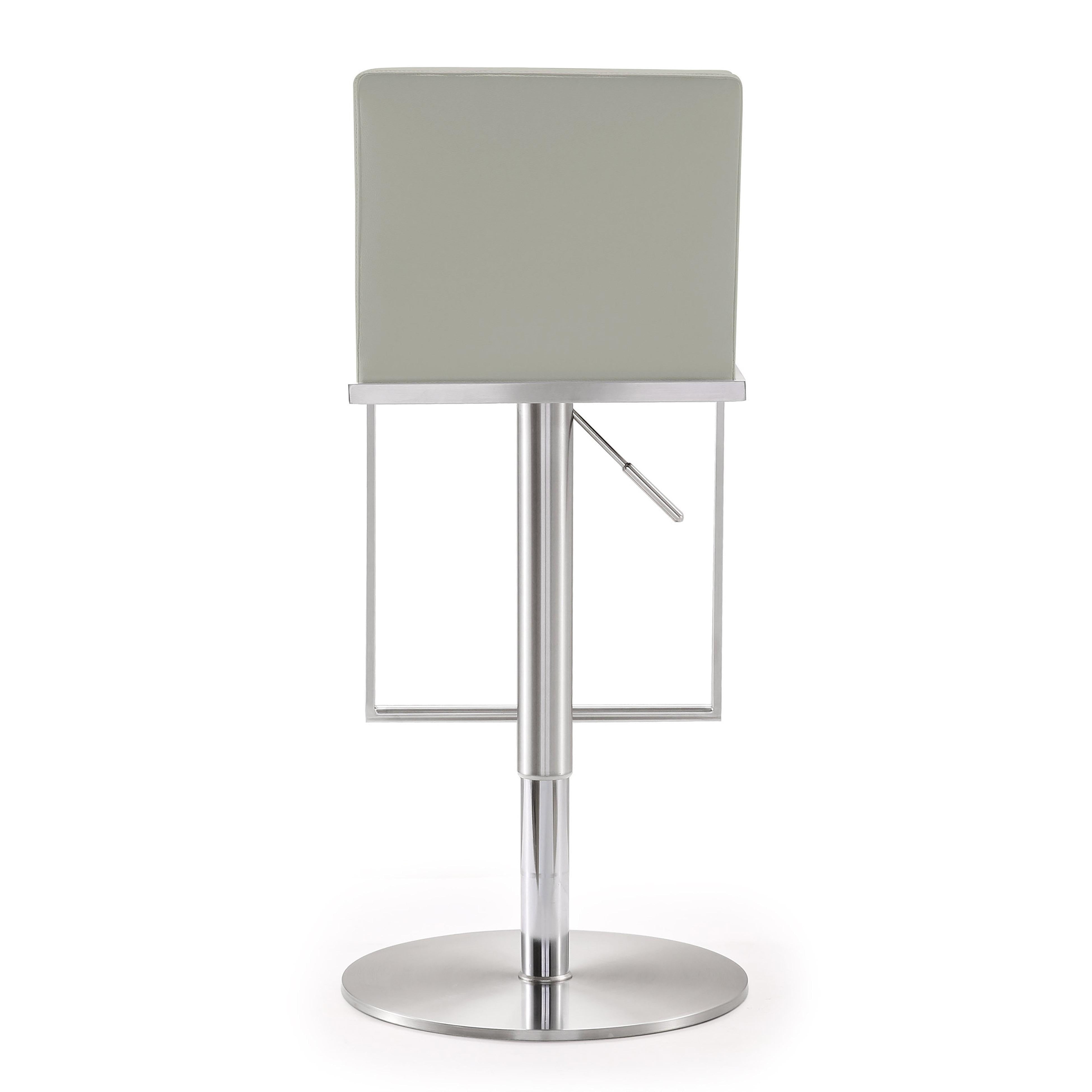 Amalfi Light Grey Vegan Leather Stool - UK