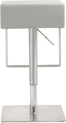 Seville Light Grey Performance Vegan Leather Adjustable Barstool