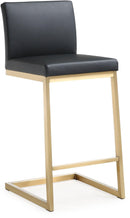 Parma Black Gold Steel Counter Stool - Set of 2 - UK