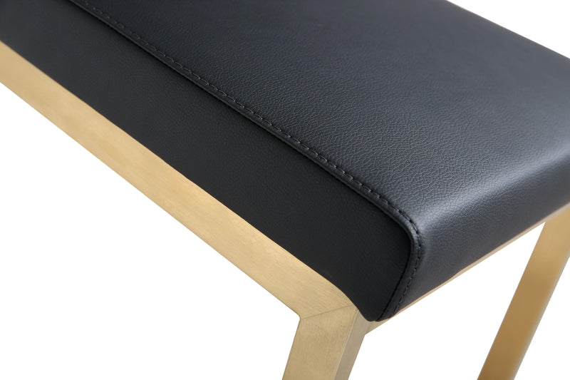 Parma Black Gold Steel Counter Stool - Set of 2 - UK