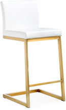 Parma White Gold Steel Counter Stool - Set of 2 - UK