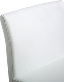 Denmark White Performance Vegan Leather and Gold Steel Counter Stool - Set of 2