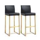 Denmark Black Gold Steel Barstool - Set of 2 - UK