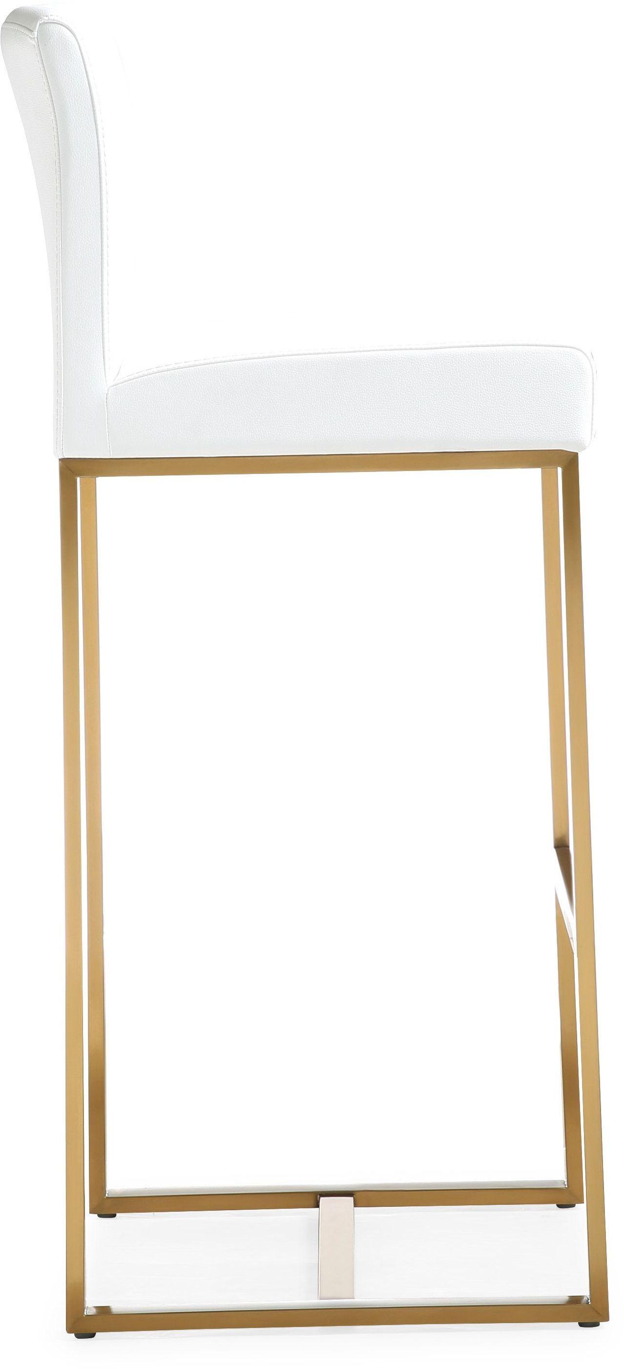 Denmark White Gold Steel Barstool - Set of 2 - UK