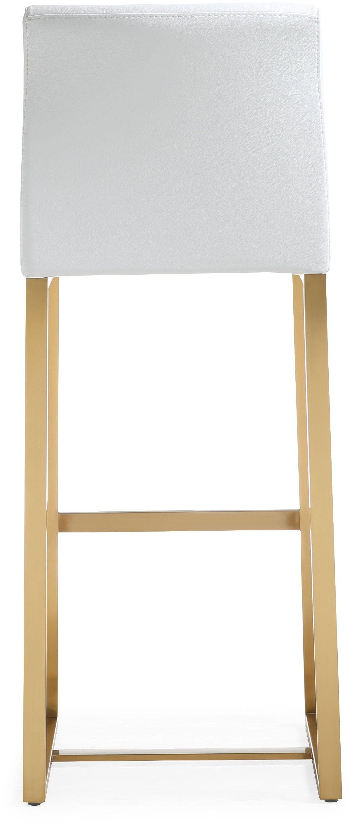 Denmark White Gold Steel Barstool - Set of 2 - UK