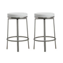Pratt White Performance Vegan Leather Swivel Counter Stool - Set of 2